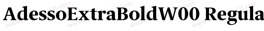 AdessoExtraBoldW00 Regular字体转换
